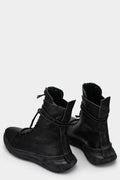 Puro | Front zip high top leather sneakers