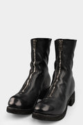 Guidi Front zip high top boots, Black