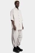Deconstructed short sleeve poplin shirt, Light Grey