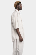 Deconstructed short sleeve poplin shirt, Light Grey
