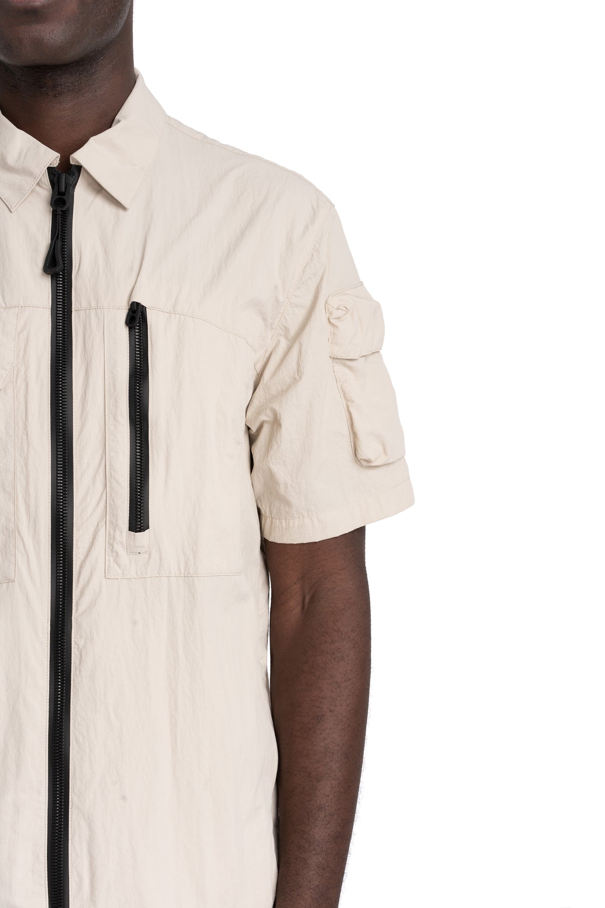 JG1 | SS26 - Hybrid utility short sleeve shirt, Ivory 14