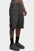 Linen blend split shorts
