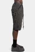 Linen blend split shorts