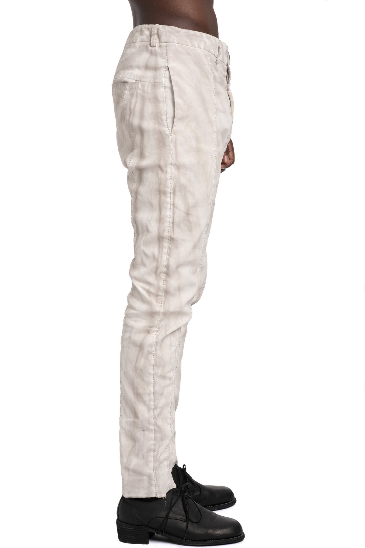 MD75 | SS26 - Linen stretch trousers, Off-white MD13276L