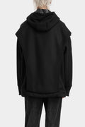 La Haine Inside Us - Layered oversized wool blend hooded jacket, M1179