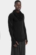 NostraSantissima | Draped collar silk blend sweater TS50