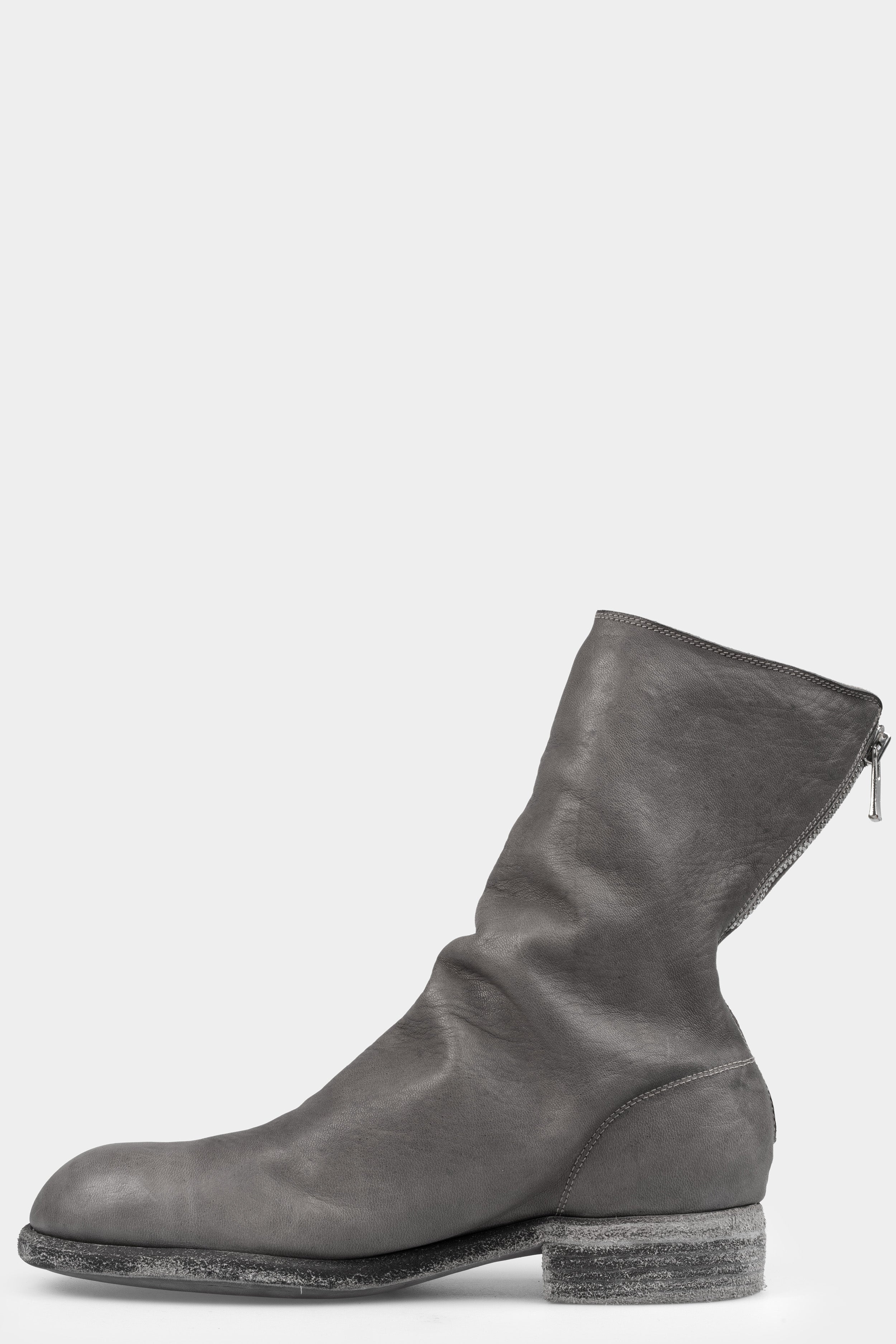 靴 guidi 988(size41) Guidi 988ZX - Back zip leather boots, Grey / Full Grain