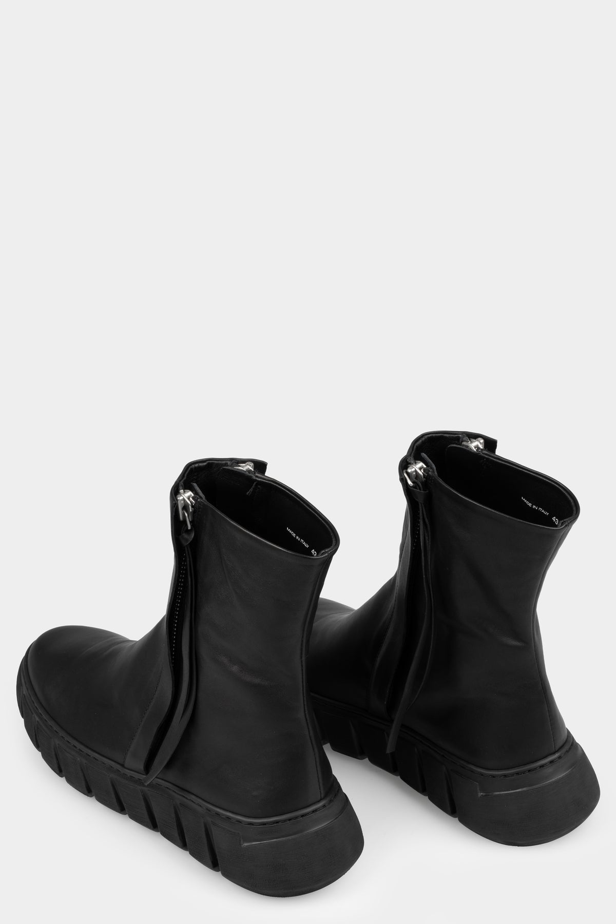 Puro | AW25 - Double zip calf leather sneakers (GREAT HERO)