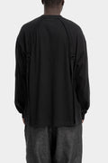 Joe Chia | AW25- Strapped long sleeve t-shirt, Black TS2511B