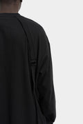 Joe Chia | AW25- Strapped long sleeve t-shirt, Black TS2511B