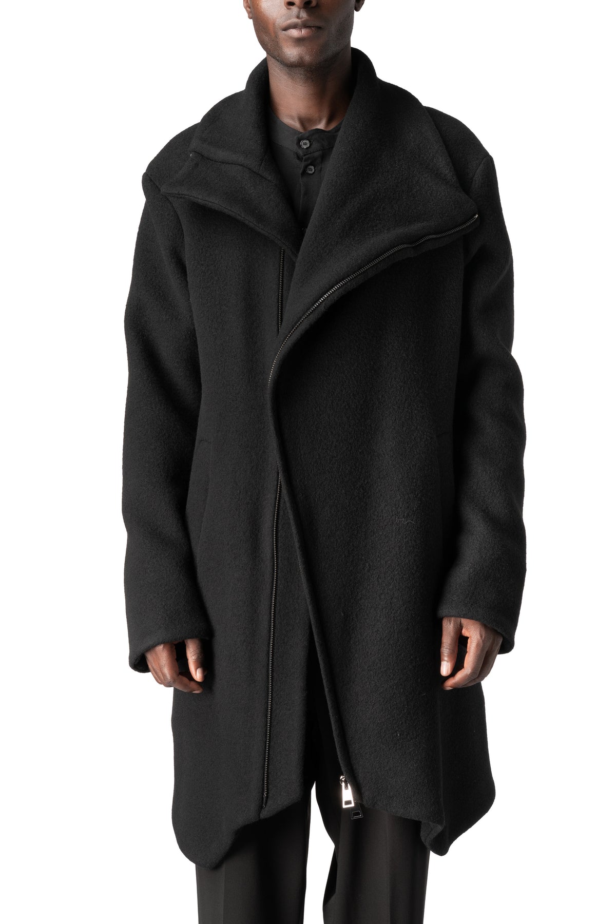La Haine Inside Us | AW26 - Wool-blend overcoat, Black M1368