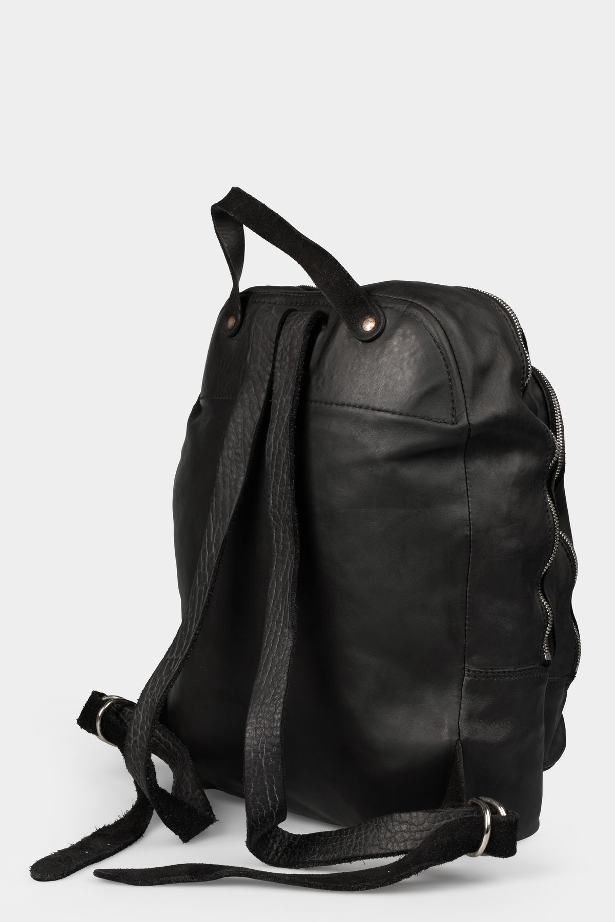 GUIDI | Double compartment leather backpack | DBP06
