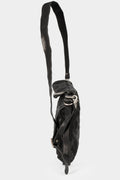 Incarnation | Large horse leather zip shoulder bag, Black 11V-9797 91N