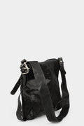 Incarnation | Large horse leather zip shoulder bag, Black 11V-9797 91N