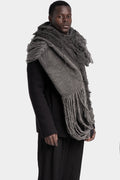 Forme D'Expression | AW25 - Loose knit fiamma scarf, Carbon HX015 FIAG