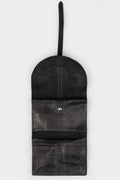Samoke | AW25 - Folded strap leather wallet, Black WLT1