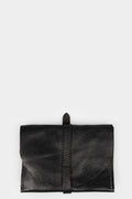 Samoke | AW25 - Folded strap leather wallet, Black WLT1