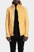 Incarnation | Horse leather high collar jacket, Dirty yellow 11B-41497S B21N-OC