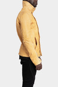 Incarnation | Horse leather high collar jacket, Dirty yellow 11B-41497S B21N-OC