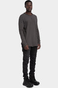GALL | AW25 - Geo cotton long sleeve tee, Grey, 33