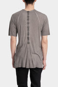 69 by Isaac Sellam | AW25 - Staple spine detail cashmere blend t-shirt, Grey NOUVEAU T MIRE TAUPE