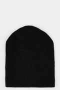 Scar stitch cashmere / silk beanie, Black /Antra