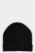 Wool knit beanie, Black/Black