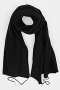 Cashmere blend knit scarf, Black/Black