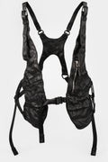 Crinkled leather harness vest