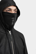11 By Boris Bidjan Saberi | Z2B Hooded zip up sweater, Coated black