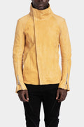 Incarnation | Horse leather high collar jacket, Dirty yellow 11B-41497S B21N-OC