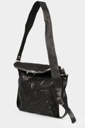 Incarnation | Large horse leather zip shoulder bag, Black 11V-9797 91N