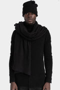 MD75 | AW25 - Cashmere blend knit scarf, Black/Black MD10146