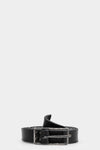 0-Hide | Silver buckle leather belt dock F25blt3