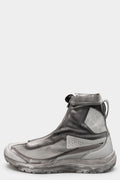 11BBS x Salmon | BAMBA2 - Object dyed high top sneakers, Light grey