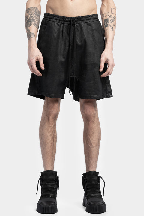 11 By BBS | SS23 - P27 - Cotton sweat shorts, coated black