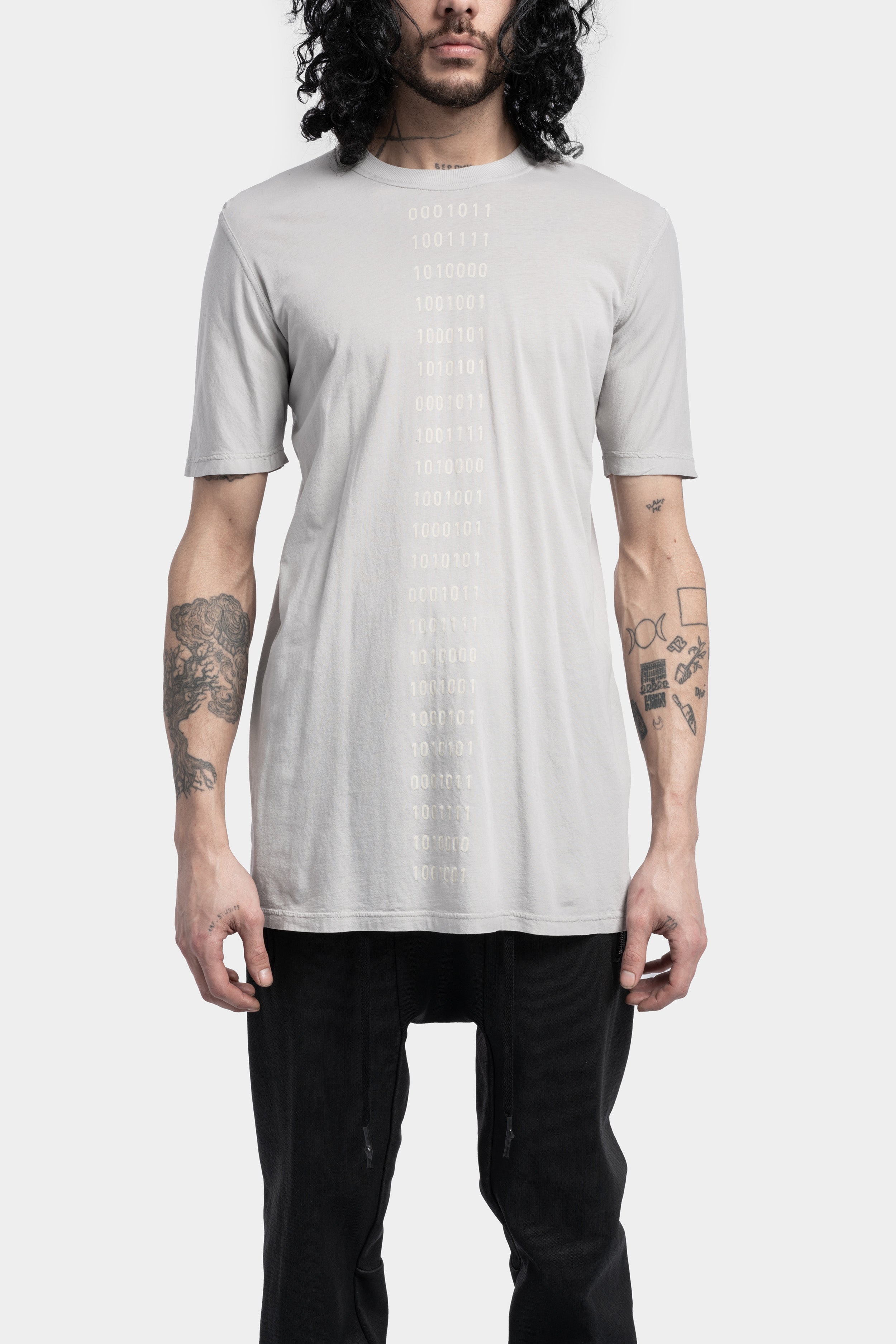 11 by Boris Bidjan Saberi | TS5 - T-shirt, Light grey / Binary 
