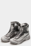 11BBS x Salmon | BAMBA2 - Object dyed high top sneakers, Light grey