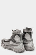 11BBS x Salmon | BAMBA2 - Object dyed high top sneakers, Light grey