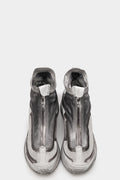 11BBS x Salmon | BAMBA2 - Object dyed high top sneakers, Light grey
