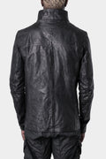 Incarnation | High neck hidden zip leather jacket