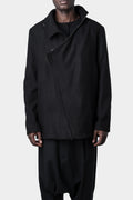 La Haine Inside Us | AW23 - Asymmetrical zip quilted high neck jacket