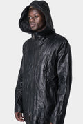 La Haine Inside Us | AW23 - Insulated washed leather hooded zip jacket