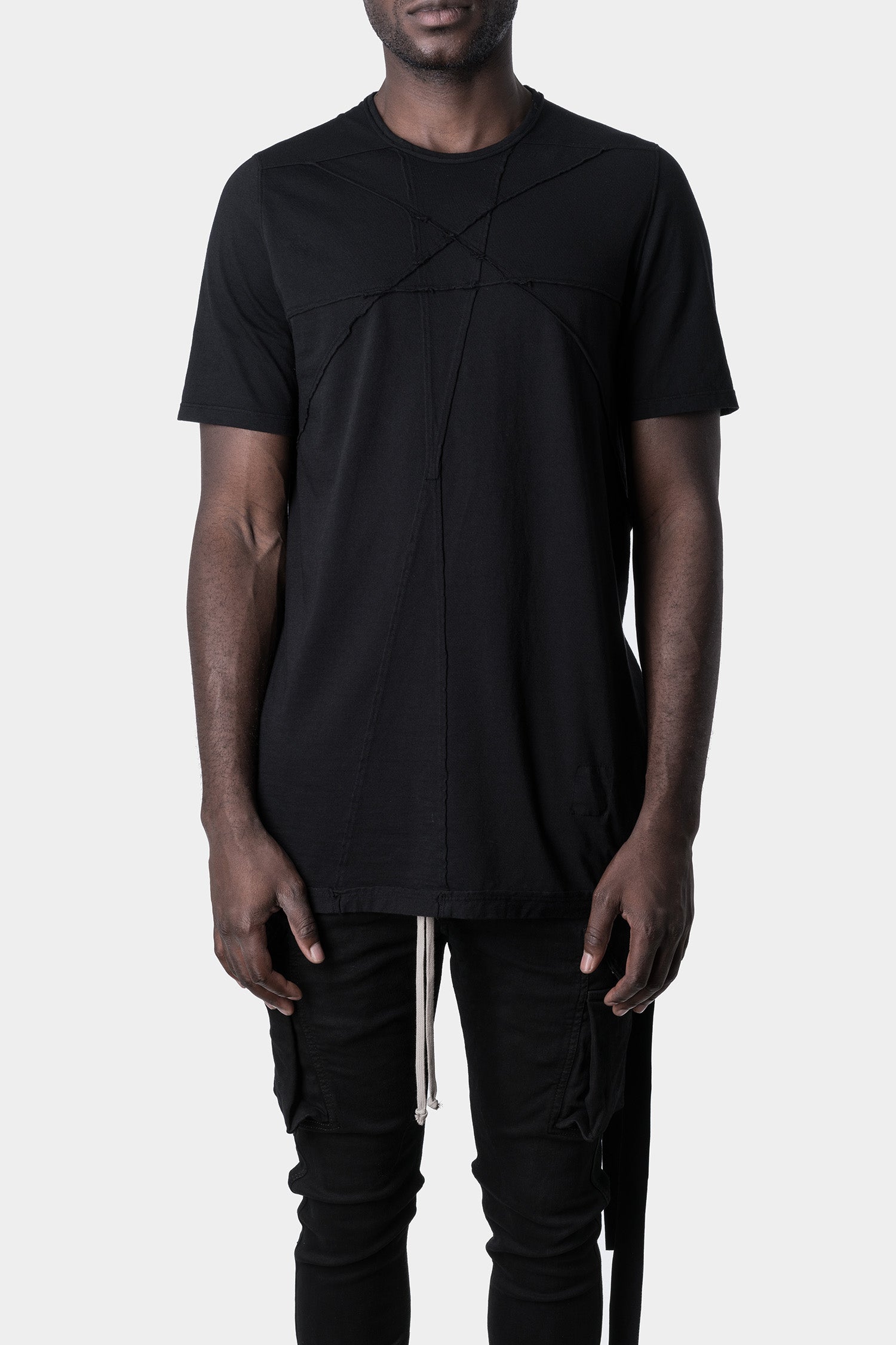 Rick Owens DRKSHDW | AW23 - Level tee, Pentagram patchwork