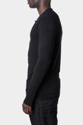 MD75 | AW23 - Lightweight cotton long sleeve Henley T-Shirt