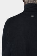 Asymmetrical zip cropped bomber jacket, Black