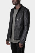 Daniele Basta | AW23 -Mandarin collar leather jacket