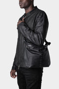 Daniele Basta | Silver stapled leather shoulder bag