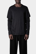 GALL | AW23 - Double layer long sleeve tee, Black