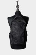 Large silver stapled leather backpack